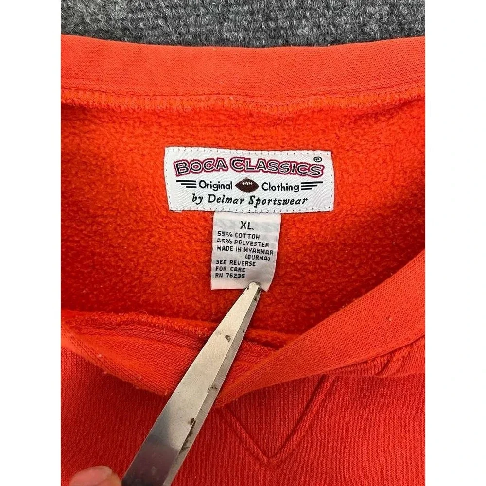 VTG Florida Gators Sweater Mens XL Orange Fleece Lined Embroidered‎ Long Sleeve